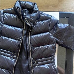Zara Black Puffer Coat with Stand-Up Collar